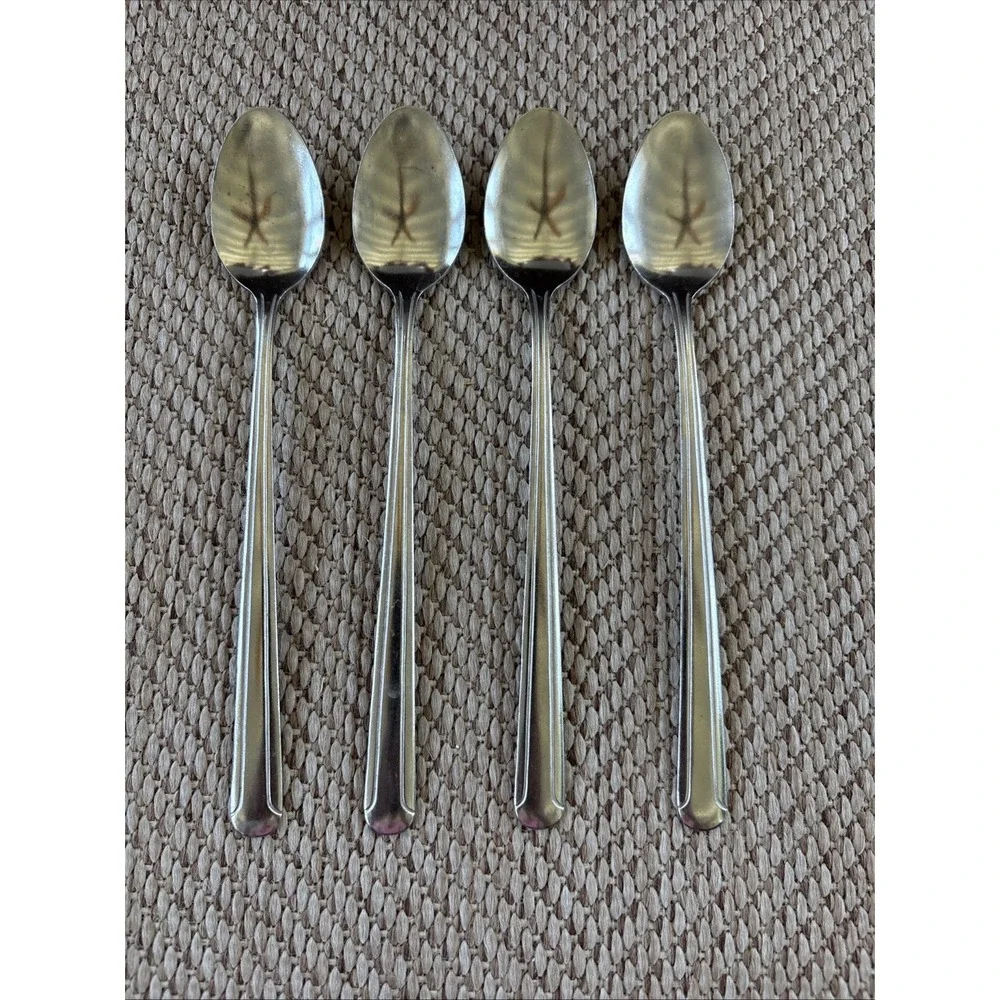 Set of 4 Walco Stainless Steel Iced Tea Spoons